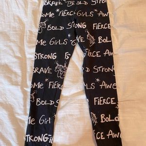 Justice Black Thick Leggings sz8